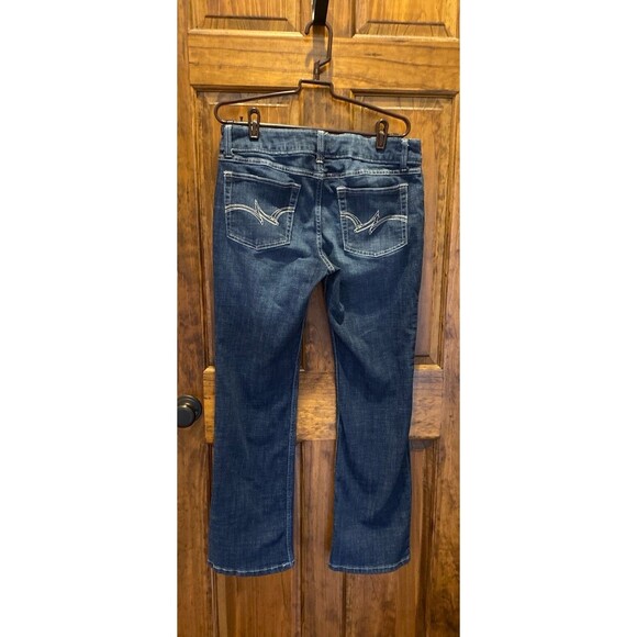 Wrangler Womens Jeans Bootcut Size 11 Hemmed 29 inch Inseam Detailed Stitching - Picture 5 of 12
